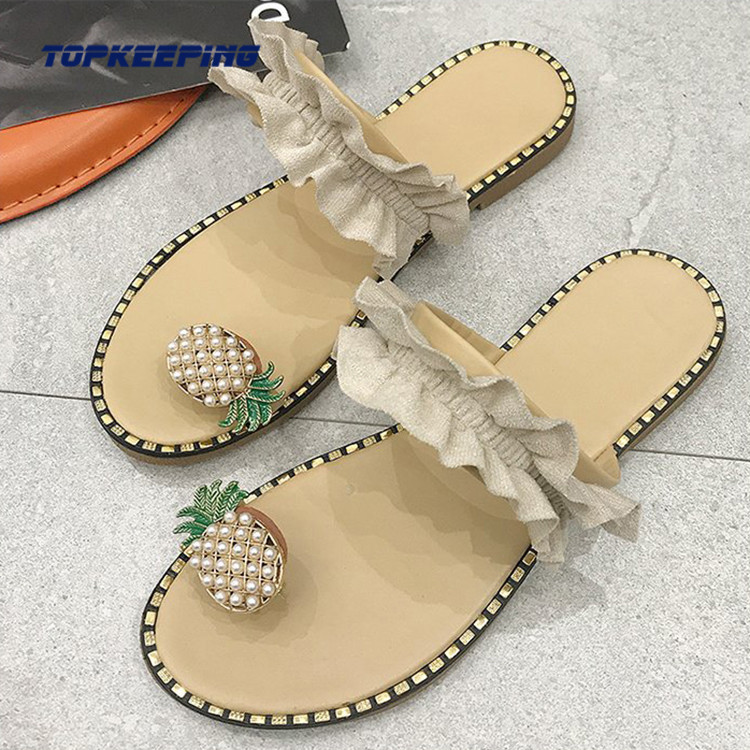 China Outdoor Jelly Slippers Womens Summer Woman Shoes New Sequin factory