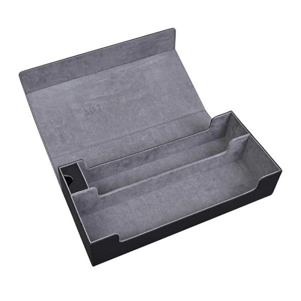 Quality Elegant Black Leather Gift Box Cards Set Packaging Box for sale