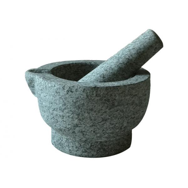 Quality Professional Stone Mortar And Pestle With Special Design Pouring Lip for sale