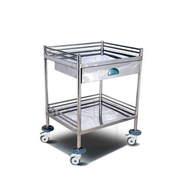 Quality Stainless steel medical trolley single-layer trolley hospital trolley for sale