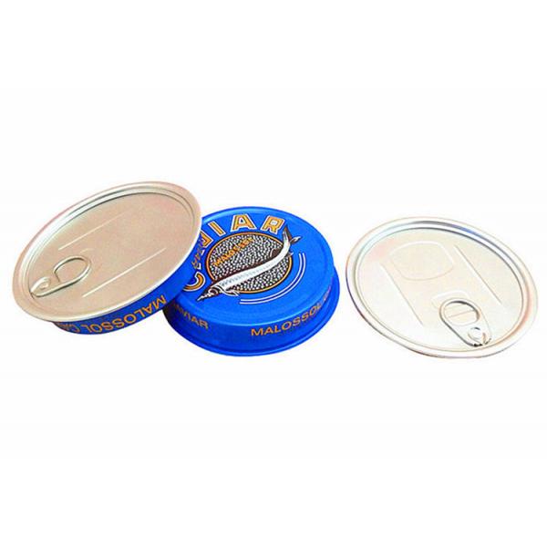 Quality 3.5oz 7oz Ring Pull Caviar Packaging Container , Aluminum Caviar Tin Box for sale