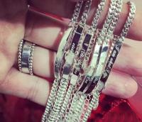 China Gold silver chain bangle bracelets marking machine factory