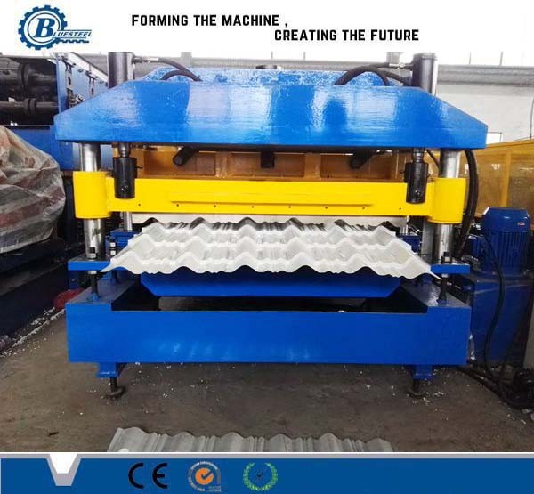 Quality Guiding Device Sheet Metal Roll Forming / Wall Roof Tile Machine for sale