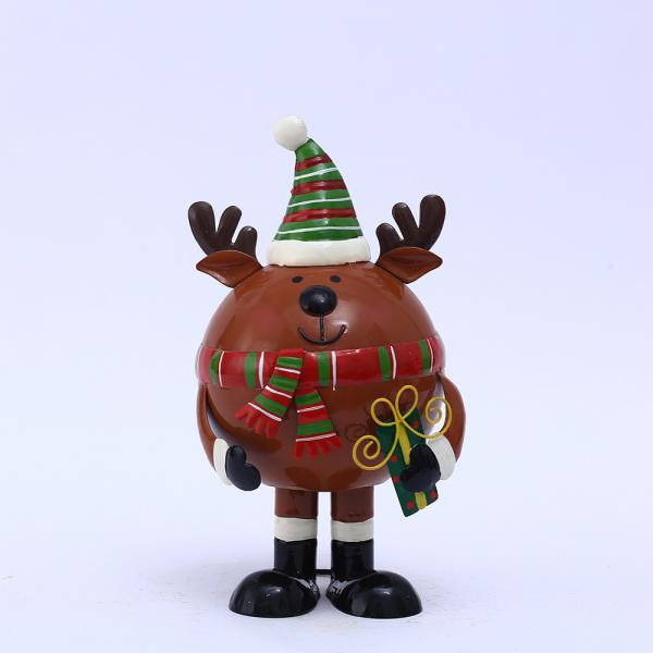 Quality Elk Metal Christmas Decoration Figurines Rustproof Customized for sale