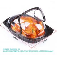 China Disposable Pp Microwave Rotisserie Chicken Take Out Container Food Box With Handle Plastic Roaster Chicken Container factory