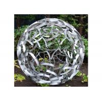 China Modern Outdoor Metal Sphere Stainless Steel Garden Ball Sculpture for sale