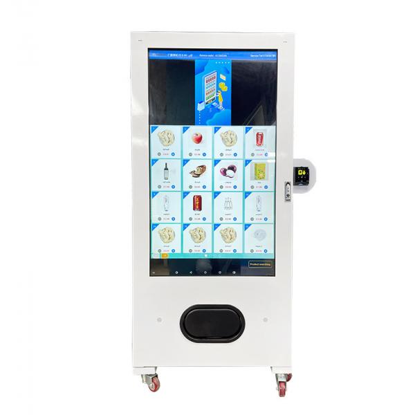 Quality Big Touchscreen Combo Snack And Soda Advertisement Sprial Cash Payment English Language Vending Machine For Euro Market for sale