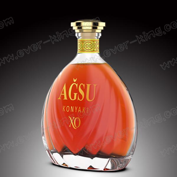 Quality Custom Design Glass Wine Bottle 750ml For Liquor Alcohol Drinking for sale