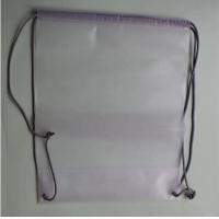 China 0.08mm Frosted CPE Drawstring Double Shoulder Backpack Plastic Drawstring Bags For Clothing factory