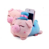 China Cute Pig Plush Cell Phone Holder for sale