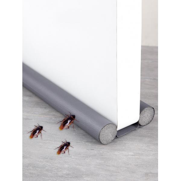 Quality 95cm Anti Cold PU Leather Door Bottom Draft Stopper Soundproof for sale