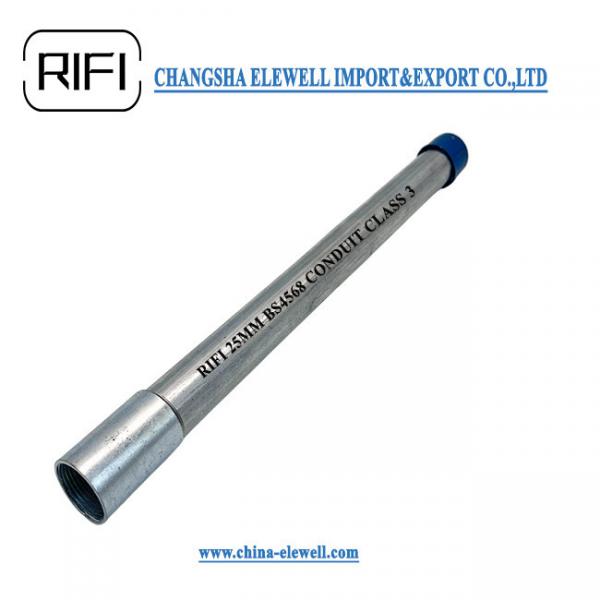 Quality 25mm GI Conduit Pipe Gi Electrical Conduit Class 3 Class 4 ISO Certificate for sale