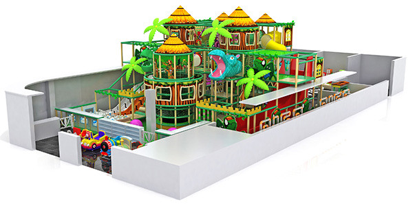 Quality PVC Large Indoor Playground Equipment , 7m Forest Themed Playground for sale