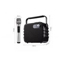 China 60W Output Power Portable Powered PA Speakers With Wireless Handheld Mic factory