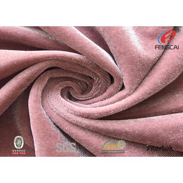 Quality Bright Shiny Korea Plush Velvet Fabric , 4 Way Stretch Soft Velboa Fabric for sale