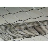 China Soft Flexible 80x80mm Stainless Steel Rope Mesh At Animal Enclosure Zoo Fence Bird Aviary for sale