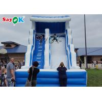 China Inflatable Slide For Pool Blue And White Pool Inflatable Bouncer Slide / Children Inflatable Water Park factory