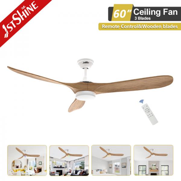 Quality 60 Inch Ceiling Fan With Wooden Blade And Dimmable Light Bldc Motor Energy Saving for sale