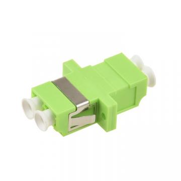Quality Plastic Fiber Optic Adapter LC To LC MM OM5 Green Color With Ceramic Sleeve for sale