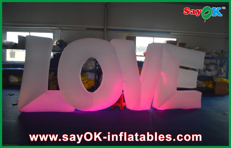 China Wedding Inflatable Lighting Decoration White LOVE With Led Eco - Friendly factory