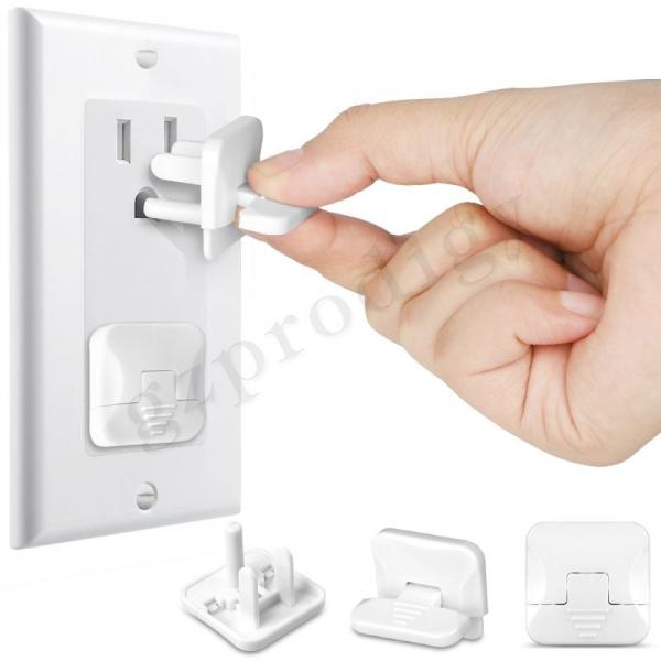 Quality US Universal Plastic Nontoxic Outlet Plug Covers White Protect Kids From Electrical Hazard for sale
