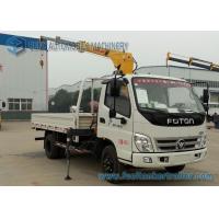 China FOTON Diesel 2 Ton 4x2 Flatbed Truck With Crane 4J287C Engine factory
