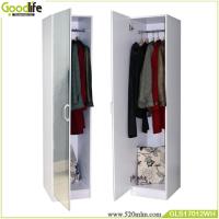 China Floor Standing Wooden Clothes Wardrobe EU Standard MDF With Mirror factory