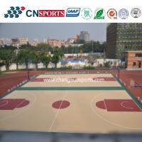 China Customized Outdoor / Indoor Basketball Flooring With Wood Texture factory