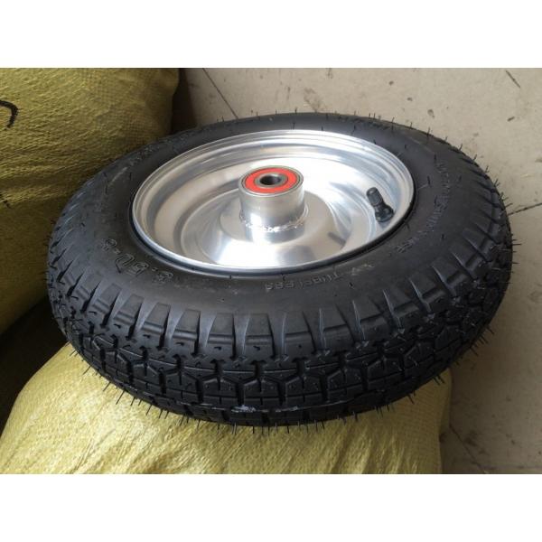 Quality Size 350-400mm Industrial Polyurethane PU Foam Wheel For Trolley Barrow Golf Car for sale