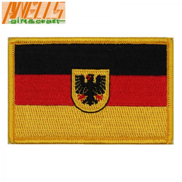 Quality International Embroidered Country Flag Patches Hook And Loop Backing for sale