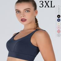 China Nylon Plus Size Strappy Back Bra Breathable Oversize Crop Top Training Bra factory