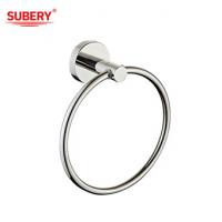 China Modern Simple Classical Bathroom Towel Ring Holder Sus304 Oem Wall Mounted Polished Chrome factory