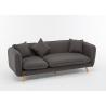 China 3 Seat Contemporary Bedroom Furniture Recliner Dark Grey Fabric Sofa factory