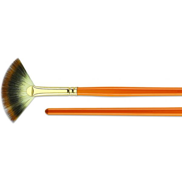 Quality Customized Color Artist Fan Brush , School Thick Flat Paint Brushes Nickel - for sale