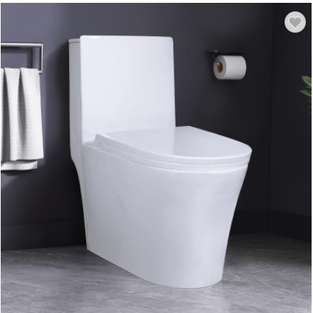 Quality One Piece Elongated Comfort Height Toilet 1 Piece Round Toilet Hotel for sale