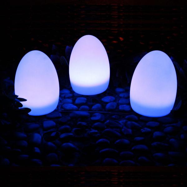 Quality USB Charging Plastic Egg Shaped LED Lights Wireless With Rechargeable Lithium Battery for sale