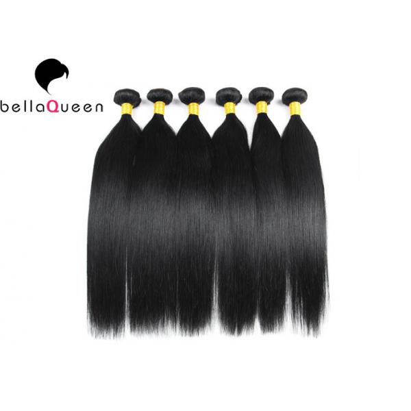 Quality Natural Black Straight Brazilian Virgin Hair Double Drawn With Cuticle for sale