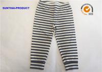 China White Black Plain Baby Clothes 100% Cotton Y.D Striped Baby Leggings For Fall / Winter factory