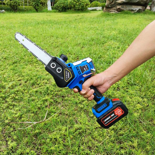 Quality 21V Cordless Electric 8 Inch 10 Inch Chain Saw Lithium Battery Wood Cutting for sale