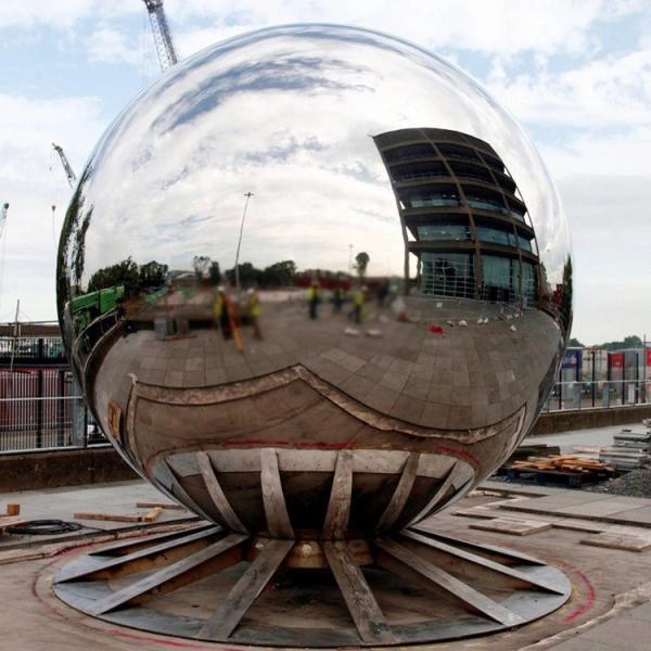 Quality OEM Outside Large Contemporary Ball Shape Metal Ball Garden Art Sculpture for sale