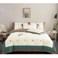 China Embroidered Bright Green Bamboo Bed Sheet Set Home factory