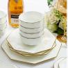 China Gold Rim Gloss Glaze A Grade Contemporary Dinnerware Sets For Wedding factory