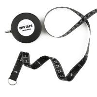 China Wintape Clear Large Numbers 100 Inches 2.5meters Extra Long Black Tape Measure For Clothing Designer factory