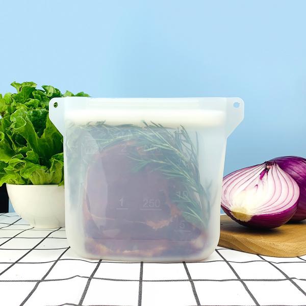 Quality 500ML A Style Silicone Food Bag Storage Practical Microwaveable for sale