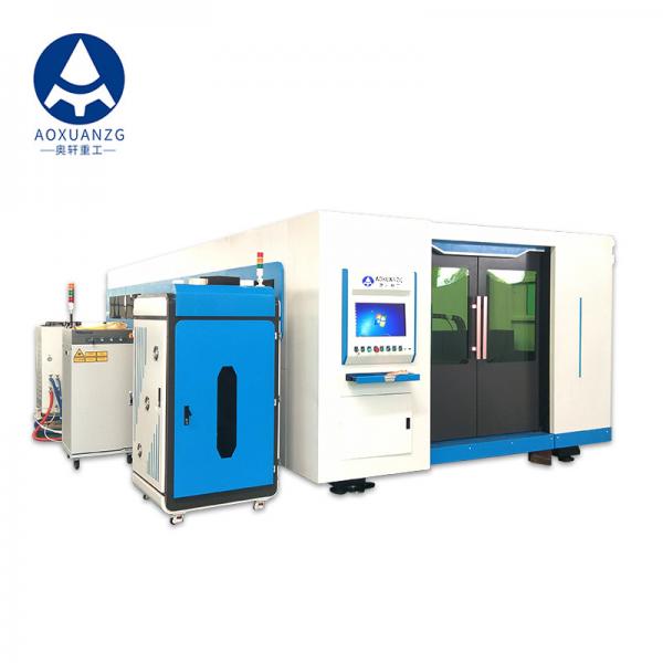 Quality 3015 1000W Whole Cover Fiber Laser Cutting Machine 4500kg For Stainless Steel Plate for sale