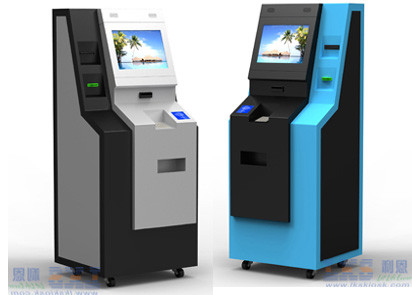 Quality 15 inch All in One IR Touch Self Service Payment Kiosk With Cash Dispenser for sale