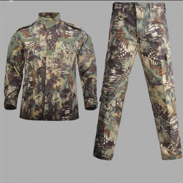 Quality Green Python 65% Polyester Camo Army Uniform Anti UV Military Combat Uniform for sale