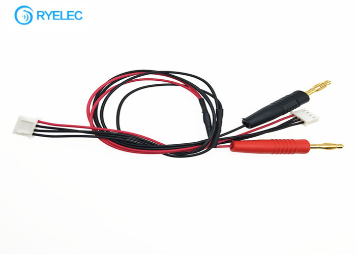 China 4 Pin Jst Xh Plug 2.54mm To Jst - Xh2.54 Electrical Wiring Harness With Black Red Banana Plug factory