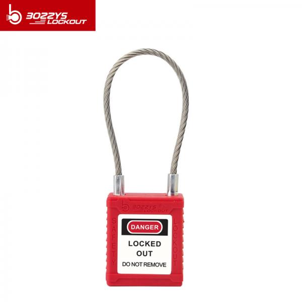Quality Steel Wire Shackle Safety Cable Padlock , Lightweight Master Lockout Padlock for sale