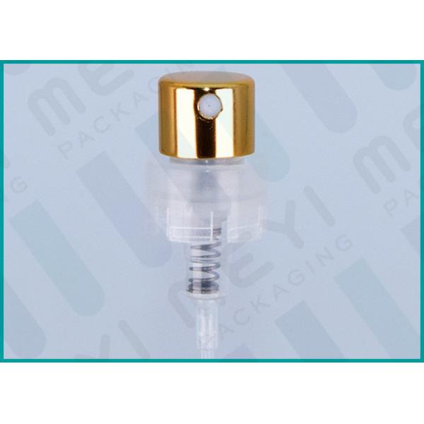 Quality Gold Perfume Spray Pump / Comfortable Crimp Spray Pump For Fine Spray Mist for sale